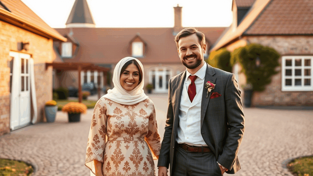 Tadschikisch-deutsches Paar dank Hochzeit in Dänemark